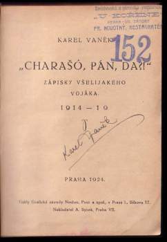 Karel Vaněk: Charašó pán, da?