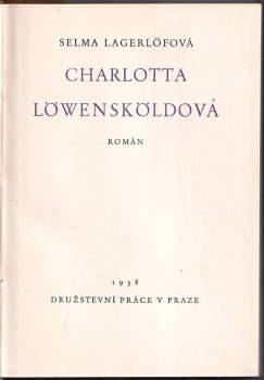 Selma Lagerlöf: Charlota Löwensköldová