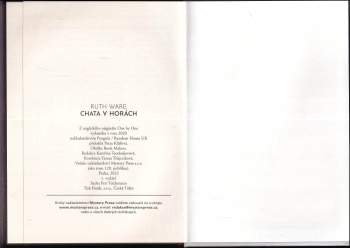 Ruth Ware: Chata v horách