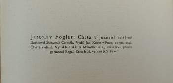 Jaroslav Foglar: Chata v Jezerní kotlině