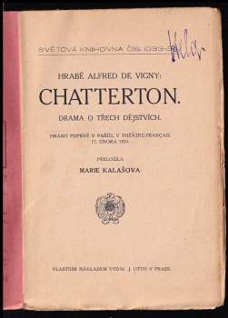 Alfred de Vigny: Chatterton