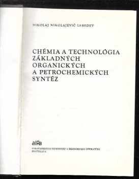 Chémia a technológia základných organických a petrochemických syntéz