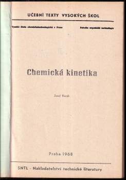 Josef Horák: Chemická kinetika