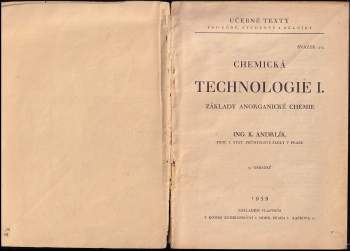 Karel Andrlík: Chemická technologie I