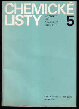 Chemické listy - ročník 79 - 1985 - 5