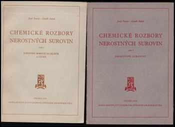 Josef Švasta: Chemické rozbory nerostných surovin - sešity 1 - 4 - Železné rudy + Pyrity + Suroviny bohaté na hliník a titan + Grafitové suroviny