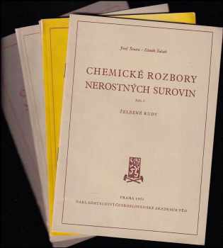 Josef Švasta: Chemické rozbory nerostných surovin - sešity 1 - 4 - Železné rudy + Pyrity + Suroviny bohaté na hliník a titan + Grafitové suroviny