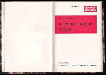 Jiří Trnka: Chemické rozbory staviv