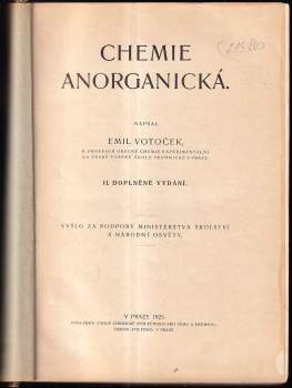 Emil Votoček: Chemie anorganická