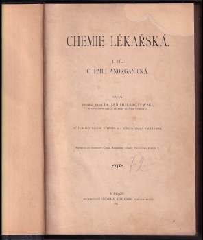 Jan Horbaczewski: Chemie lékařská