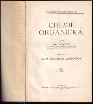 Emil Votoček: Chemie organická