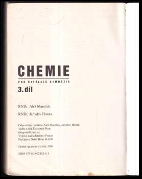 Aleš Mareček: Chemie pro čtyřletá gymnázia