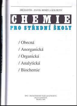 Pavel Beneš: Chemie pro střední školy