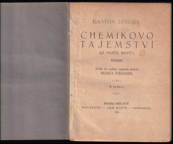 Gaston Leroux: Chemikovo tajemství