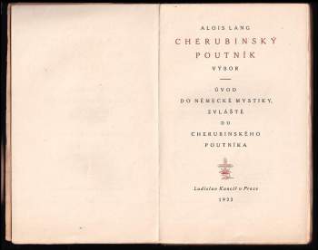 Alois Lang: Cherubský poutník