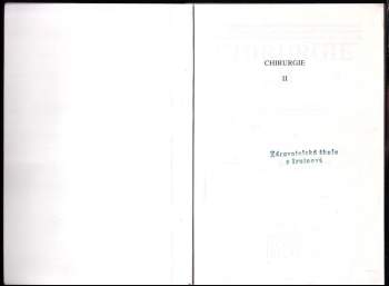Vladimír Vojtíšek: Chirurgie
