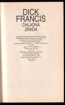 Dick Francis: Chladná zrada