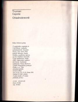 Truman Capote: Chladnokrevně
