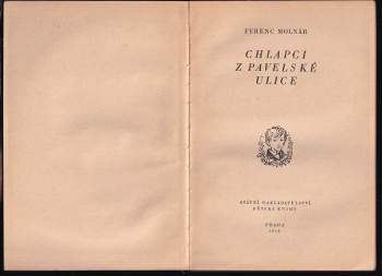 Ferenc Molnár: Chlapci z Pavelské ulice