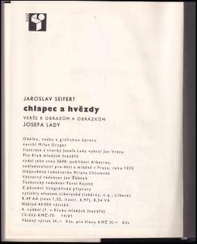 Jaroslav Seifert: Chlapec a hvězdy
