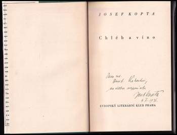 Josef Kopta: Chléb a víno