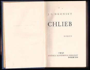 Jozef Cíger Hronský: Chlieb