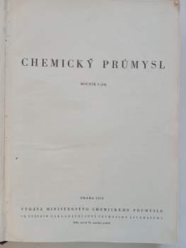 Chemický průmysl - Ročník 9.
