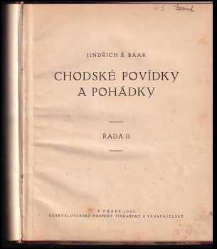 Jindřich Šimon Baar: Chodské povídky a pohádky