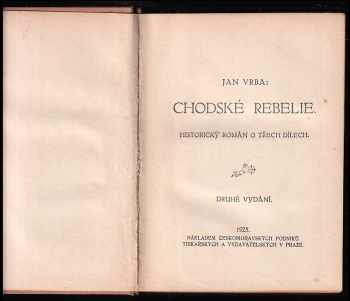 Jan Vrba: Chodské rebelie
