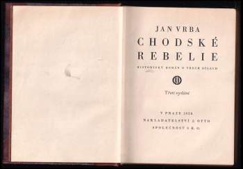 Jan Vrba: Chodské rebelie