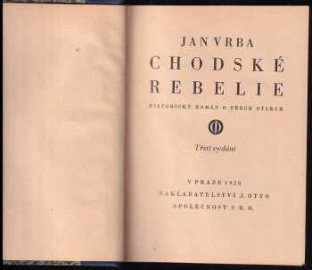 Jan Vrba: Chodské rebelie