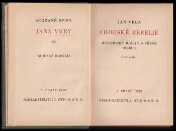 Jan Vrba: Chodské rebelie