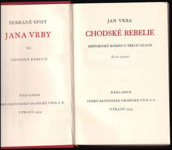 Jan Vrba: Chodské rebelie