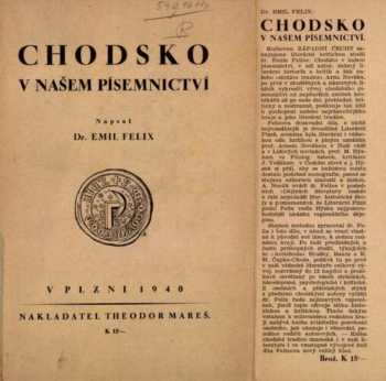 Chodsko v našem písemnictví