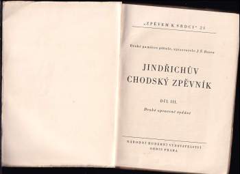 Jindřich Jindřich: Chodský zpěvník III