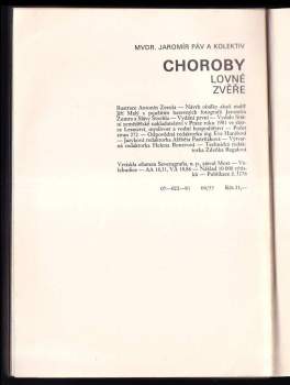 Jaromír Páv: Choroby lovné zvěře