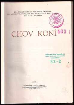 Pavol Žikavský: Chov koní
