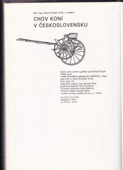 Jaromír Dušek: Chov koní v Československu