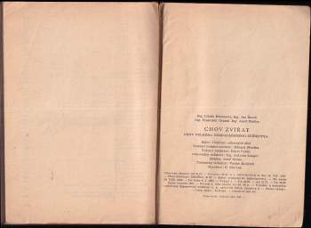 Jan Bureš: Chov zvířat