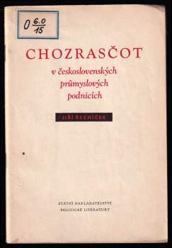 Chozraščot v československých průmyslových podnicích