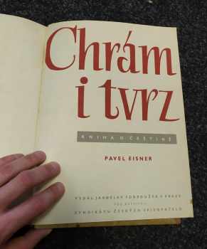 Pavel Eisner: Chrám i tvrz - kniha o češtině - KRÁSNÁ POLOPERGAMENOVÁ VAZBA