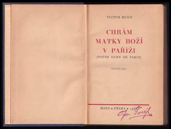 Victor Hugo: Chrám Matky Boží v Paříži