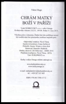 Victor Hugo: Chrám Matky Boží v Paříži