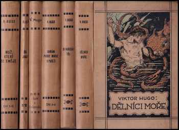 KOMPLET 6x Victor Hugo - Dělníci moře + Devadesát tři + Chrám Panny Marie v Paříži - díl I a II - KOMPLET + Han z Islandu + Bug-Jargal + Muž, který se směje