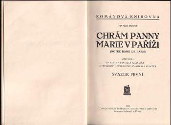 Victor Hugo: Chrám Panny Marie v Paříži