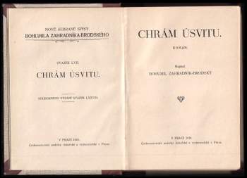 Bohumil Zahradník-Brodský: Chrám úsvitu