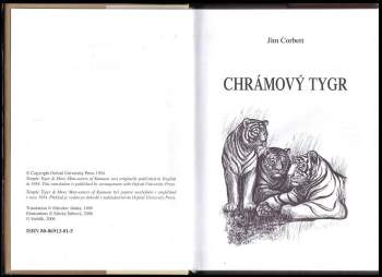 Jim Corbett: Chrámový tygr