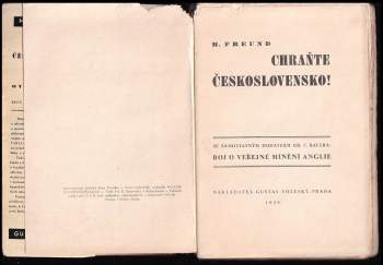 Richard A Freund: Chraňte Československo!