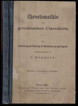 Jakob Rappold: Chrestomathie aus lateinischen Clasikern