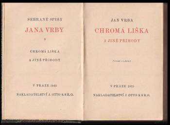 Jan Vrba: Chromá liška a jiné příhody